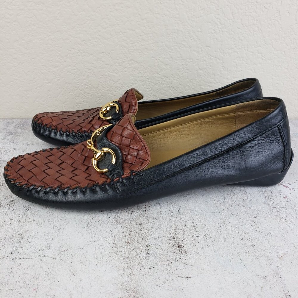 Robert Zur Peralta Moccasin Leather Black/Luggage Driving Loafer Shoes size 11M - Picture 6 of 13